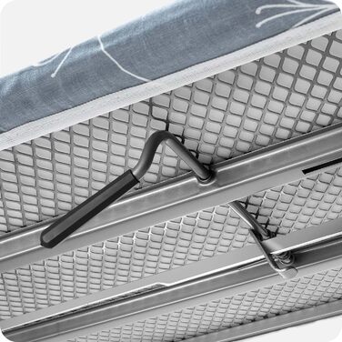 Праскадоска KADAX з розеткою 130x48 см, для прасування з парою, з полицею для праски і підставкою для рукавів, складана, темно-синя