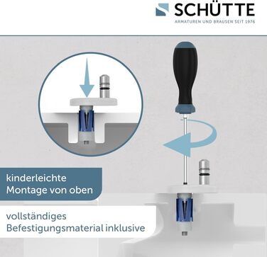 Сидіння для унітаза SCHÜTTE з мікроліфтом (Soft-Close), біле, матеріал Duroplast, Slim дизайн, витримує до 200 кг