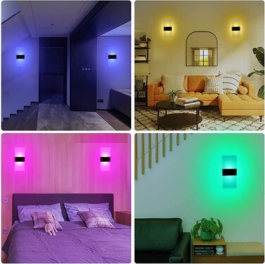 Настінний LED світильник VOMI з акумулятором, USB зарядка, димер, сенсорне керування, 3 рівні яскравості, тепле біле світло 3000K, чорний, для спальні, 2 шт.