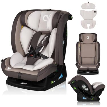 Автокрісло Lionelo AART для дітей 40-150 см, R129 (I-SIZE), бежеве, з регулюванням спинки та підголівника