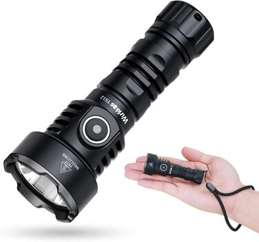 Ліхтарик Wurkkos TS12 LED, надяскравий 1050 люмен, компактний, водонепроникний, з батарейками, дальність 432 м, для кемпінгу, туризму, надзвичайних ситуацій