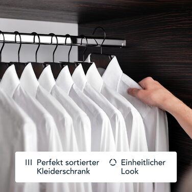 Дерев'яні вішалки SUITS VIENNA для одягу, 8 шт, масивна деревина, анатомічна форма, екологічні, для сорочок, костюмів і піджаків