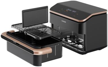 Фритюрниця Cosori Twinfry Chef Edition з двома кошиками, 10 л, Wi-Fi, з силіконовими щипцями