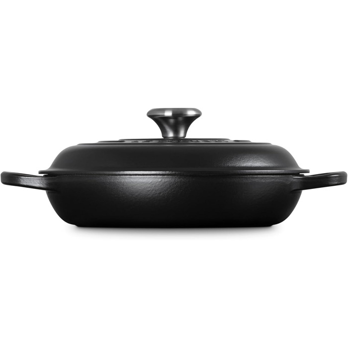 Le Creuset Signature: каструля-сковорода з чавуну, 26 см, 2.2 л, для всіх типів плит (включно з індукцією), чорна матова