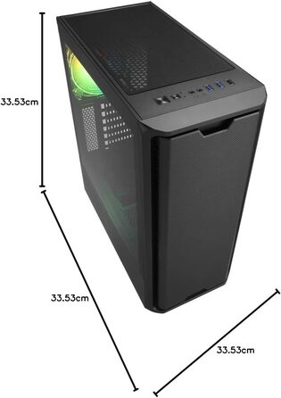 Корпус для ПК Sharkoon SK3 RGB з підсвіткою, ATX, чорний