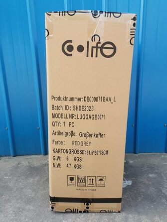 Валіза на колесах COOLIFE, розширювана, велика, ABS, TSA-замок, 4 колеса, темно-сіра