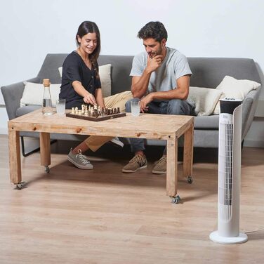 Вентилятор-колона Black+Decker BXEFT47E, 45 Вт, пластик, без пульта, 81 см, білий