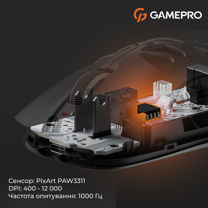 Бездротова ігрова миша GamePro Genesis Hollow (GM870HW)