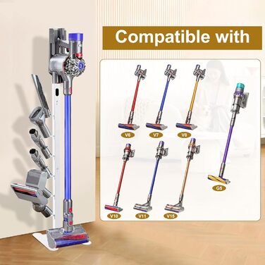 Підставка для пилососа OUTBROS, сумісна з Dyson V15/V12/V11/V10/V8/V7/V6, металева стійка для аксесуарів, чорна