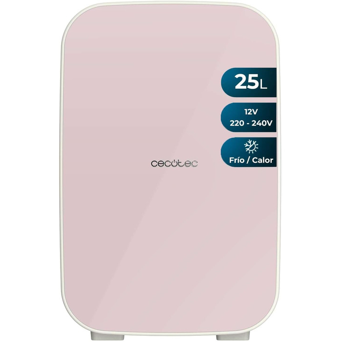 Міні-холодильник Cecotec Bolero MiniColing 25 л, рожевий, 12-220V, для авто та кемпінгу, з регулюванням температури