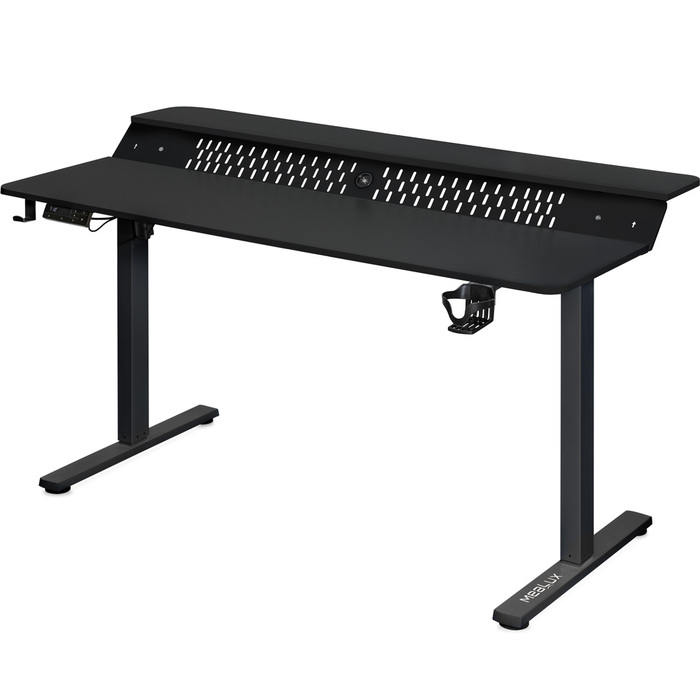 Стіл з електрорегулюванням висоти Mealux PowerDesk Extra Black (арт. EVO-262 B/B)