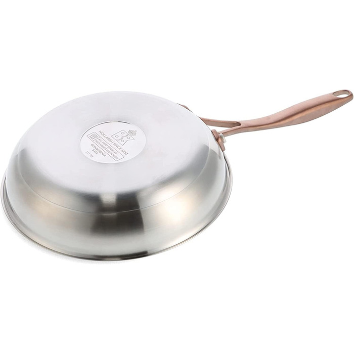 Набір сковорідок BK Cookware Rose, 2 шт, нержавіюча сталь, 24/28 см, сріблястий