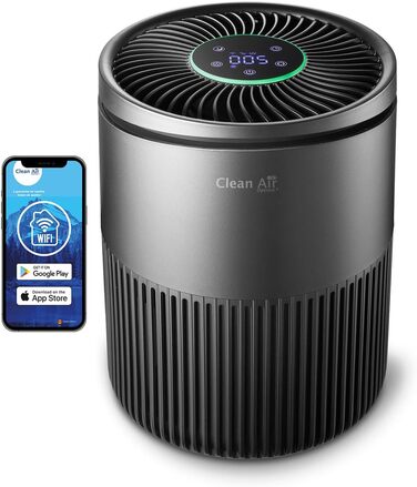 Компактний розумний очищувач повітря Clean Air Optima CA-503T з HEPA-фільтром, UV-LED, іонізатором, тихий вентилятор <10 дБ, для кімнат до 30 м²