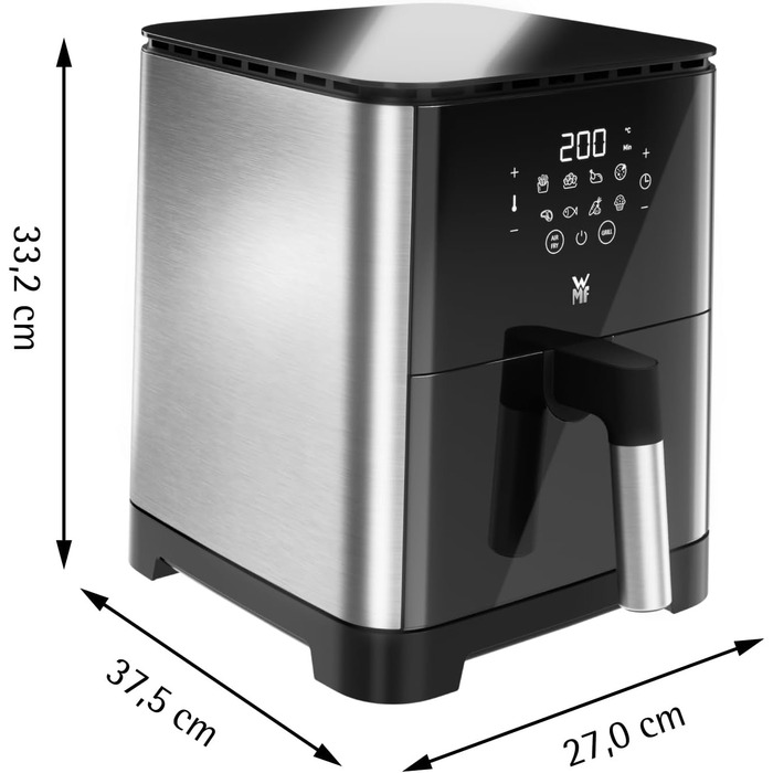 Аерофритюрниця WMF Multi Taste Airfryer, 1550 Вт, 4.6 л, 8 програм, чорна