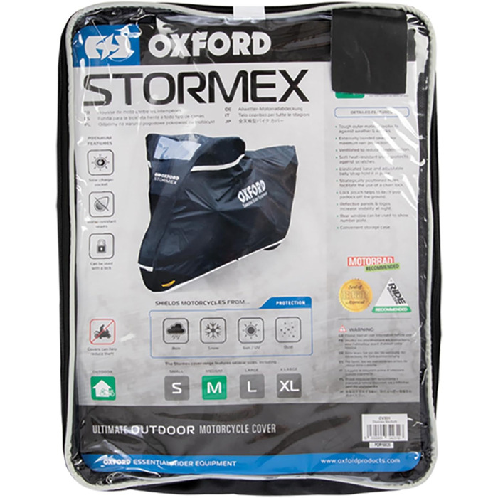 Водонепроникний захисний чохол для мотоцикла та електробайка Oxford Stormex, розмір XL (277x103x141 см)