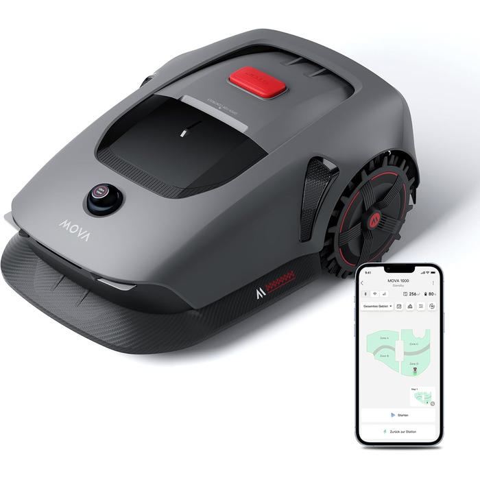 Робот-газонокосарка Dreame з 3D LiDAR, бездротова установка, точна навігація до 1000 м², розумне уникнення перешкод, керування через додаток, покращені колеса, U-подібне косіння, швидка зарядка