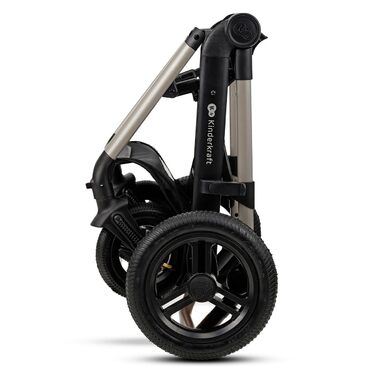 Дитяча коляска Kinderkraft MOOV2 4 в 1 з автокріслом I-SIZE, сіра (CLASSIC)