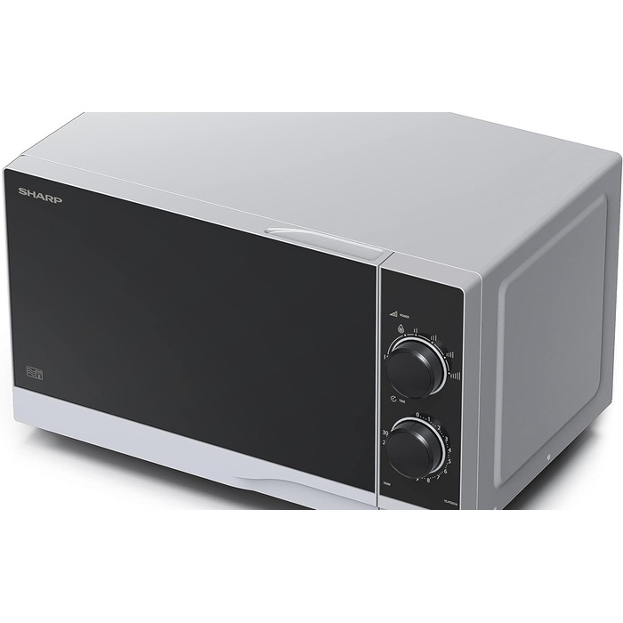 Мікрохвильова піч SHARP PS201AES, 700 Вт, 6 режимів, розморожування, 455x274x329 мм, срібляста