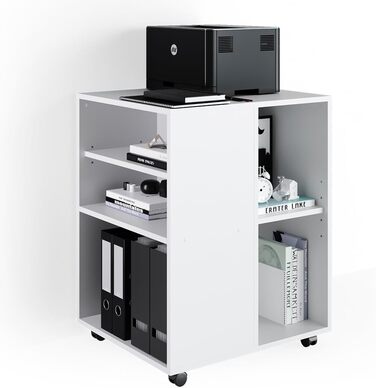 Тумба для офісу Vicco Rollcontainer, біла, 59x53 см