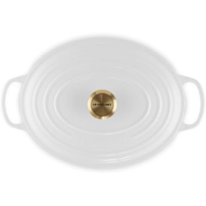 Овальний жаровий посуд Le Creuset 31 см із золотою ручкою