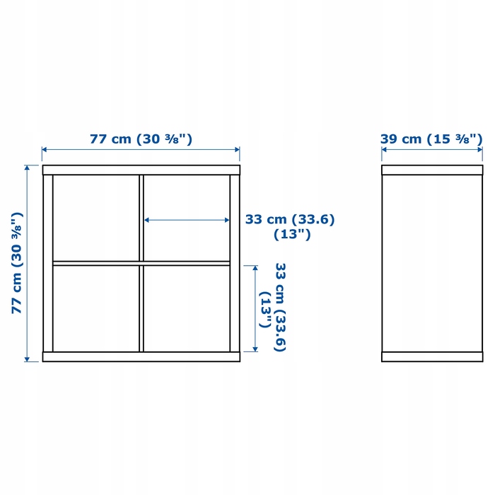 Стелаж IKEA Kallax 77x77x39 см, білий