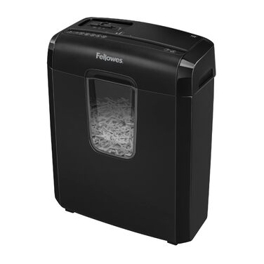 Шредер Fellowes Powershred FS-6C для дому та офісу, знищення документів (P4), 6 листів, кошик 15л, чорний