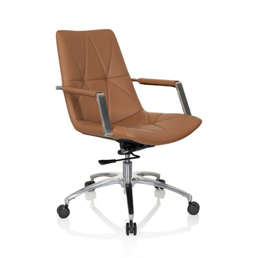 Офісне крісло / поворотне крісло SARANTO II Штучна шкіра Camel Brown hjh OFFICE