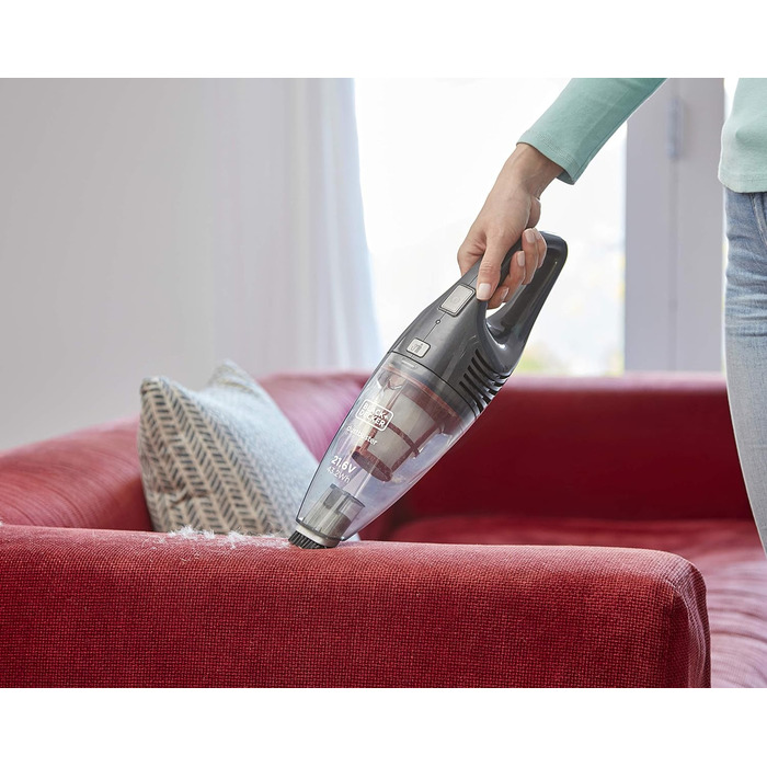 Автомобільний пилосос Black+Decker Dustbuster Flexi PD1200AV 12V, безмішковий, з гнучким шлангом, насадками та адаптером для прикурювача