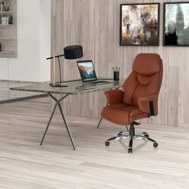 Офісне крісло / крісло керівника PRADO штучна шкіра коричневий hjh OFFICE