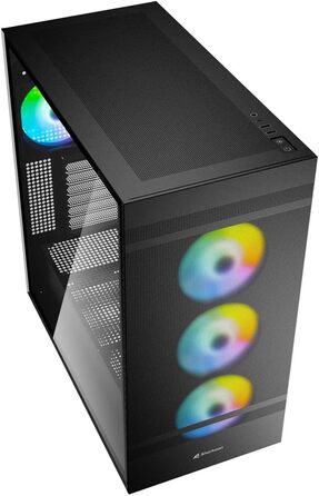 Корпус для ПК Sharkoon Rebel C50 RGB ATX чорний з підсвіткою