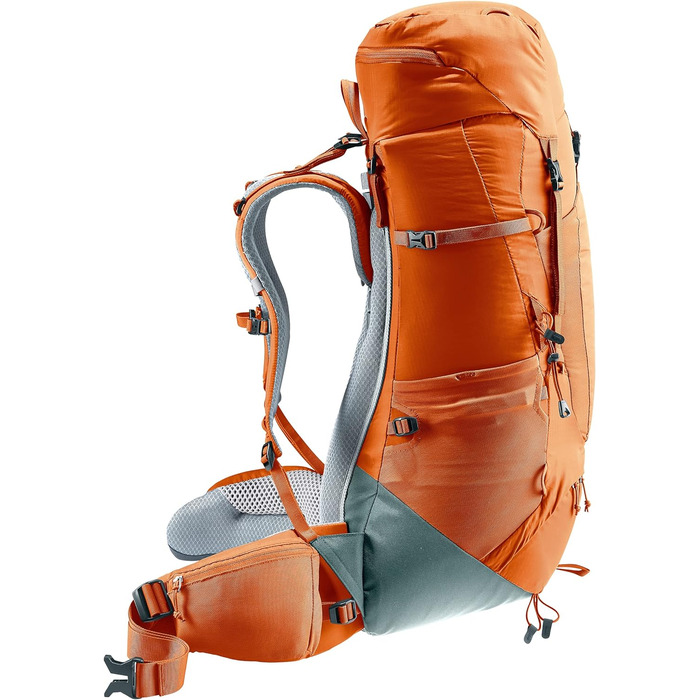 Рюкзак Deuter Aircontact Lite 40+10 л для трекінгу, каштаново-бірюзовий, легкий, одноколірний