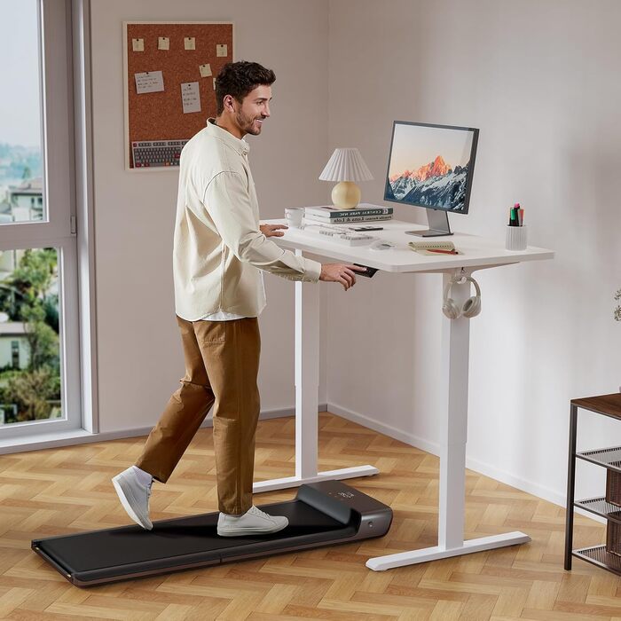 Регульований стіл WALKINGDESK для дому та офісу: електричний, з пам'яттю, 140x60 см, білий