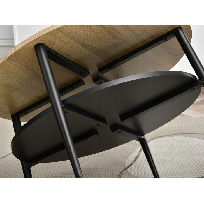 Журнальний стіл Mebel-Partner круглий, 80 x 80 x 45 см, чорний