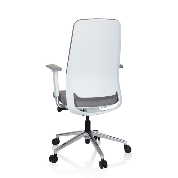 Офісне крісло / поворотне крісло CHIARO T4 WHITE тканина сіра hjh OFFICE