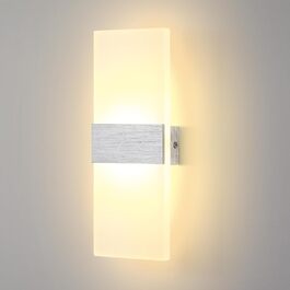 Світлодіодний настінний світильник Lightsjoy для інтер'єру, сучасний ап-даун бра, 6W, тепле біле світло, для спальні, коридору, вітальні, сходів