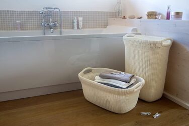 Кошик для білизни Curver KNIT 57 л, 45.2x34.1x61.4 см, білий Oasis, пластик