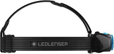 Налобний ліхтар Ledlenser MH7, LED, 600 люмен, акумуляторний, чорний/синій, фокусування, до 60 годин, червоне світло, робота від 2xAA, захист від випадкового вмикання, для туризму та спорту