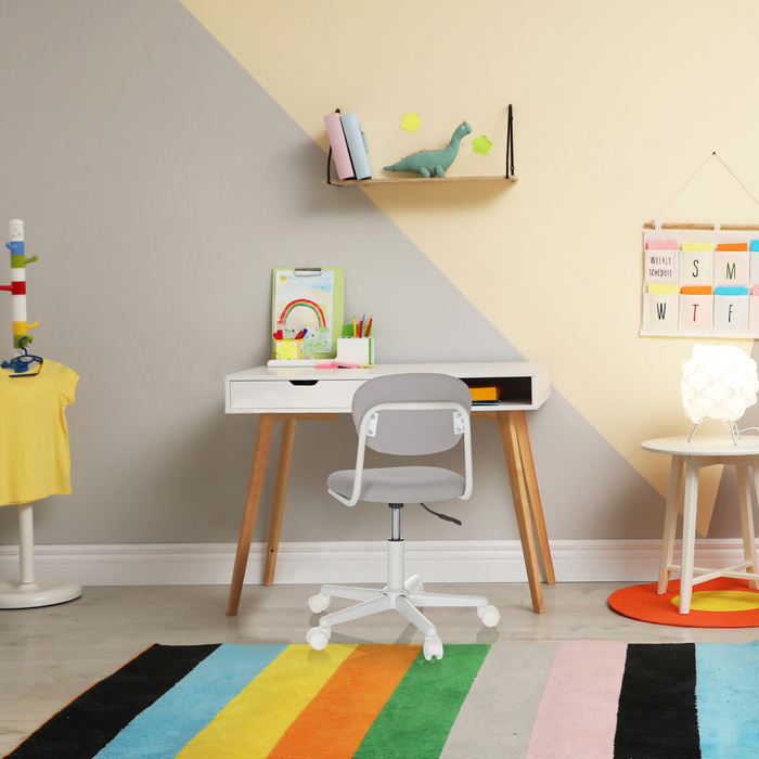 Дитячий письмовий стілець / дитячий поворотний стілець KIDDY BASE I тканина сіра hjh OFFICE