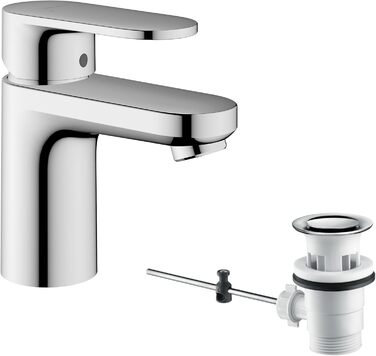 Змішувач для умивальника Hansgrohe Vernis Blend з витяжною системою, хром, висота виливу 70 мм, економічний (EcoSmart)