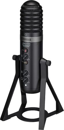 Yamaha AG01 USB-мікрофон для стрімінгу, конденсаторний, високоякісний звук, для Windows, Mac, iOS, Android, чорний