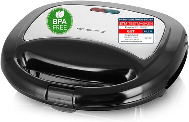 Сендвічниця Emerio 750 Вт, антипригарна, BPA-free, класична трикутна форма, легке очищення
