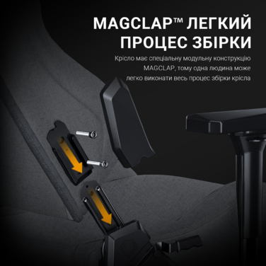 Крісло ігрове Anda Seat Kaiser 2 Pro Grey Fabric Size XL