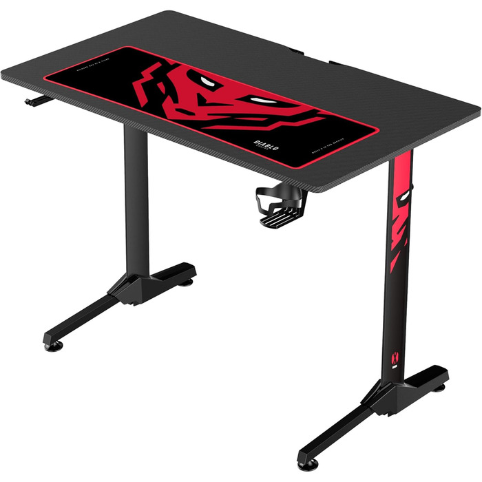 Ігровий стіл Diablo X-Mate 160x75x75 см: ергономічний стіл з карбоновою стільницею, тримачем для навушників та підставкою для напоїв