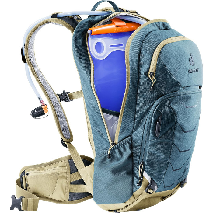 Велосипедний рюкзак Deuter Attack 16 з протектором, 16 л, Atlantic-Desert