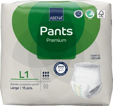 Підгузки-труси для дорослих Abena Pants Premium розмір L (3), поглинаючі труси при сечовипусканні