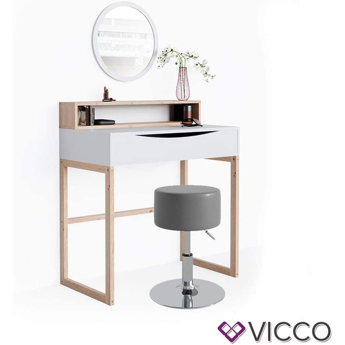 Табурет Vicco Design сірий 33x67 см для туалетного столика