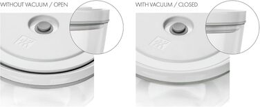 Набір вакуумних контейнерів ZWILLING Fresh & Save зі скла та нержавіючої сталі, 6 предметів (S-12см, M-18см, L-24см), сірий