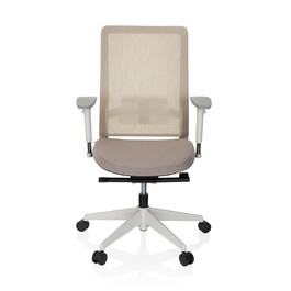 Офісне крісло / обертове крісло PURE WHITE сітка / тканина бежева hjh OFFICE