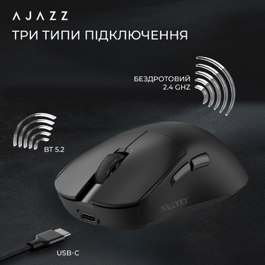 Бездротова миша Ajazz x Nacodex NJ08 MC White (NJ08-MC-W)