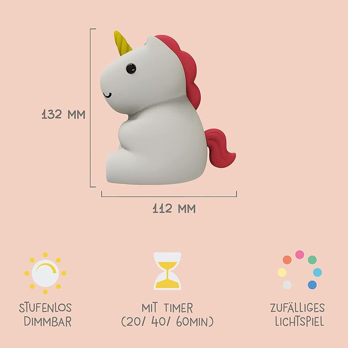 Дитячий LED нічник MegaLight (Maggy Magic) — RGB підсвітка, регулювання яскравості, сенсорне керування та звукові ефекти, USB, сертифікована іграшка для дітей та немовлят